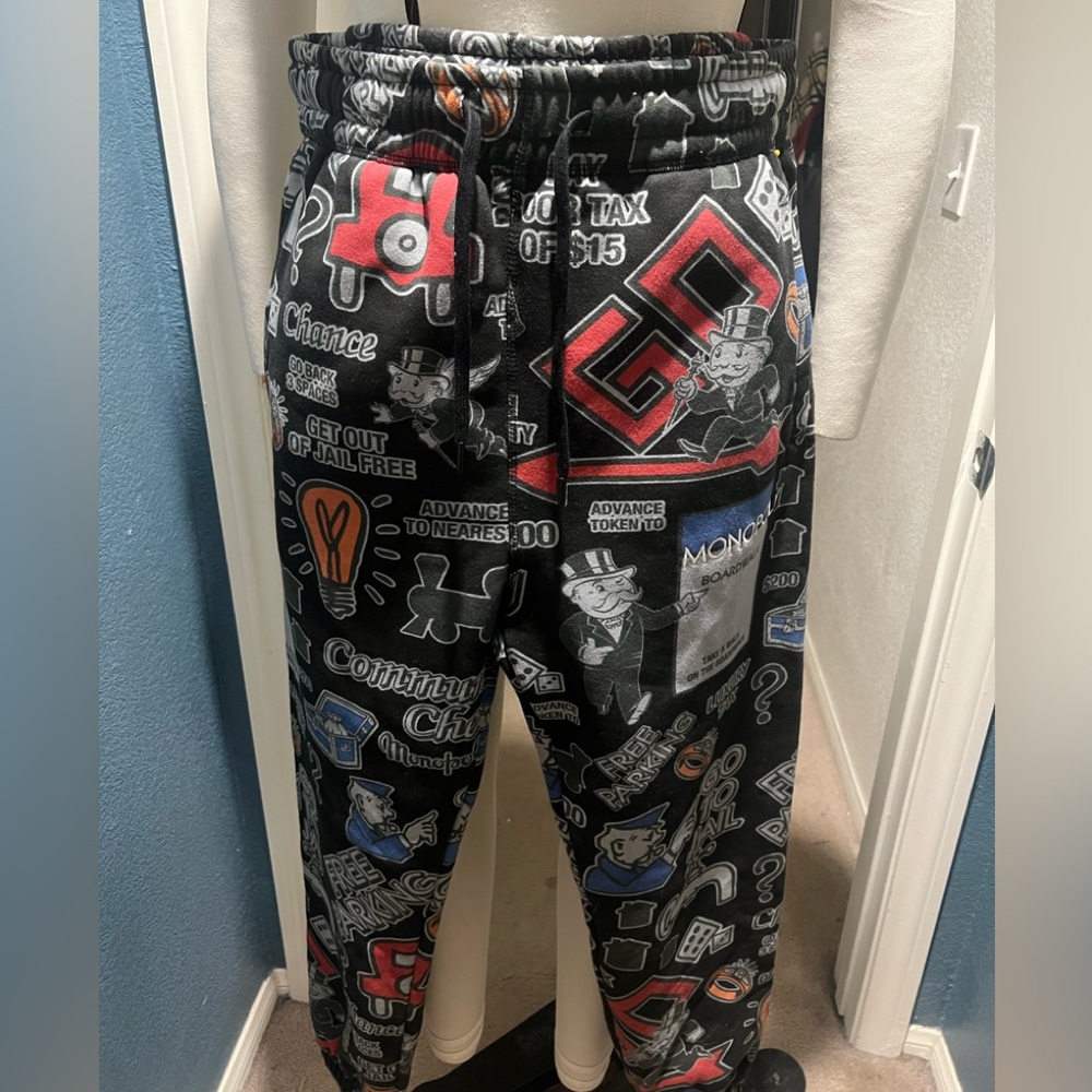 PALACE X Monopoly New Black Sweatpants